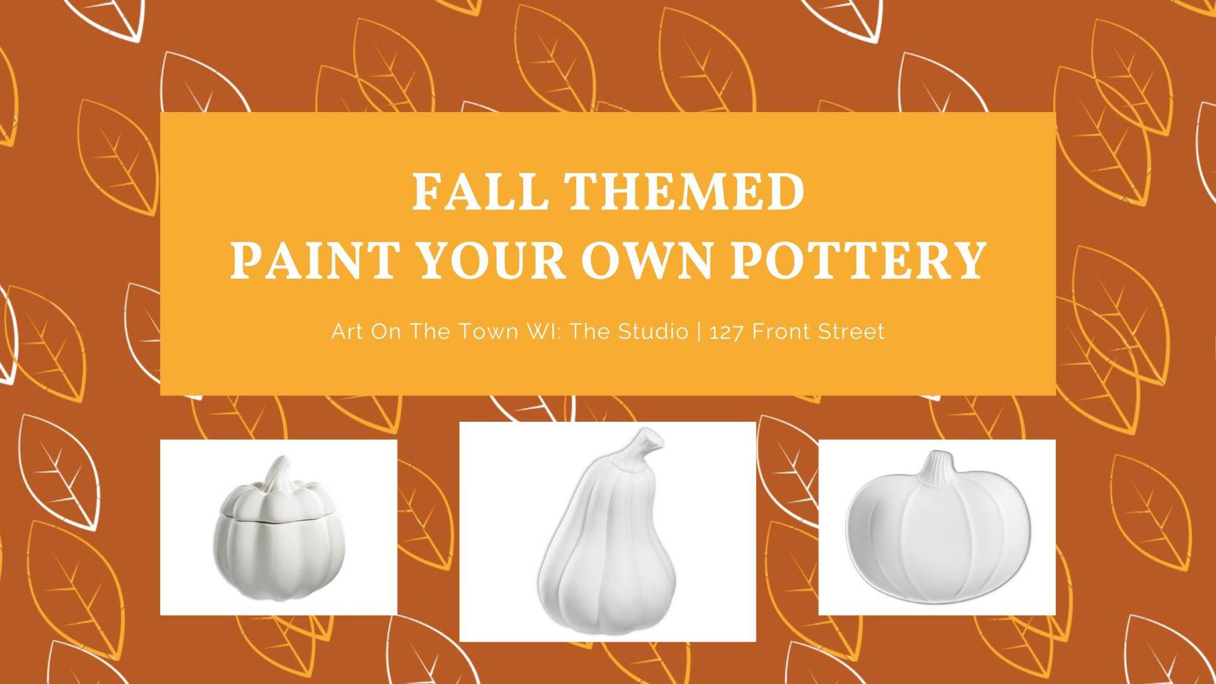Fall Themed Paint Your Own Pottery