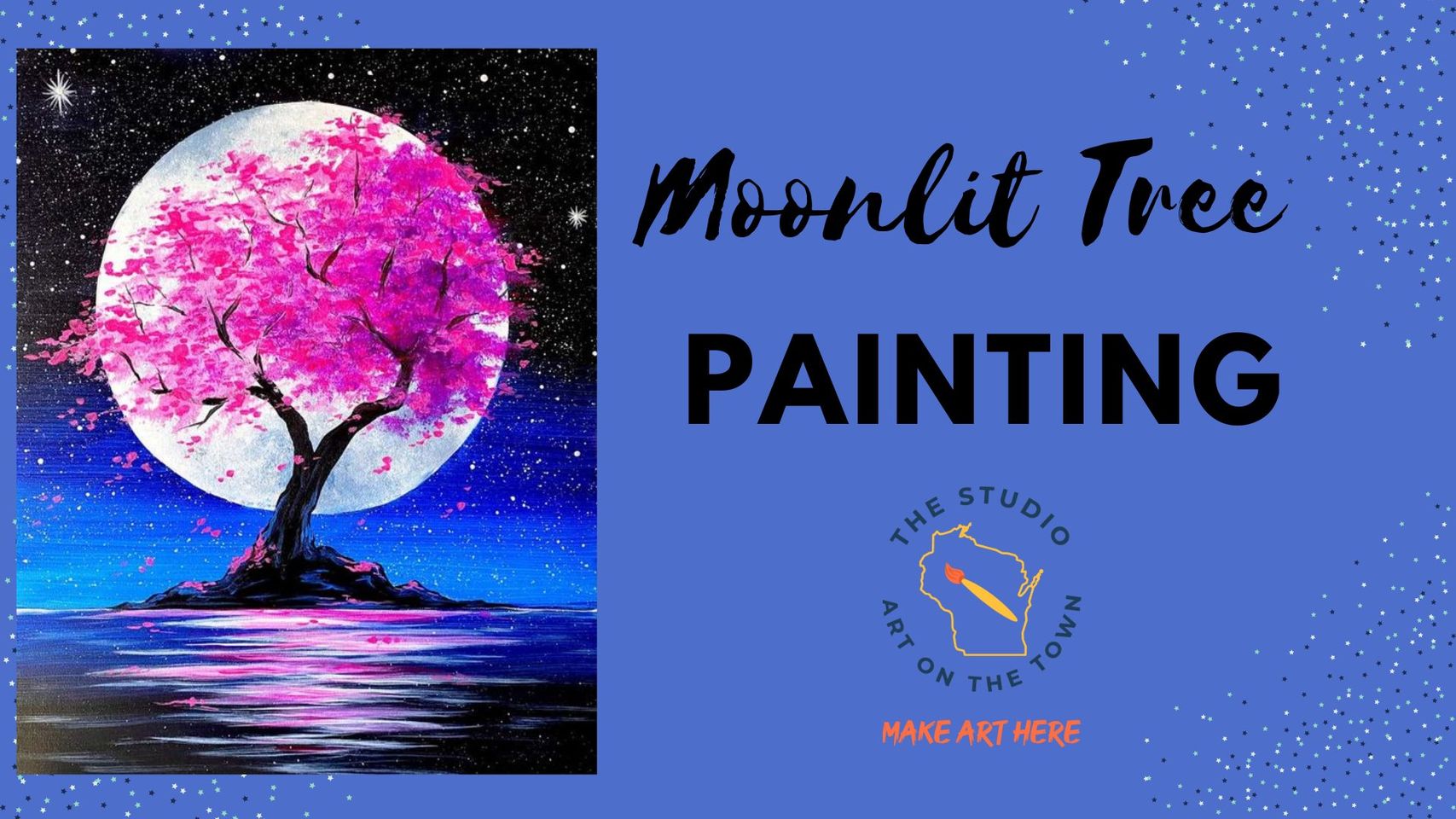 Moonlight Tree Painting