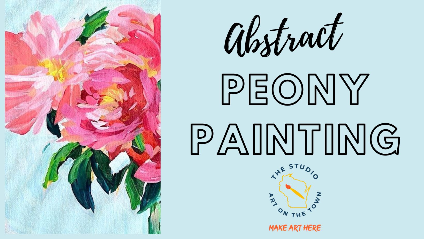 Abstract Peony Painting