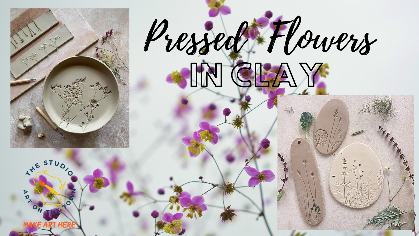Pressed Flowers in Clay