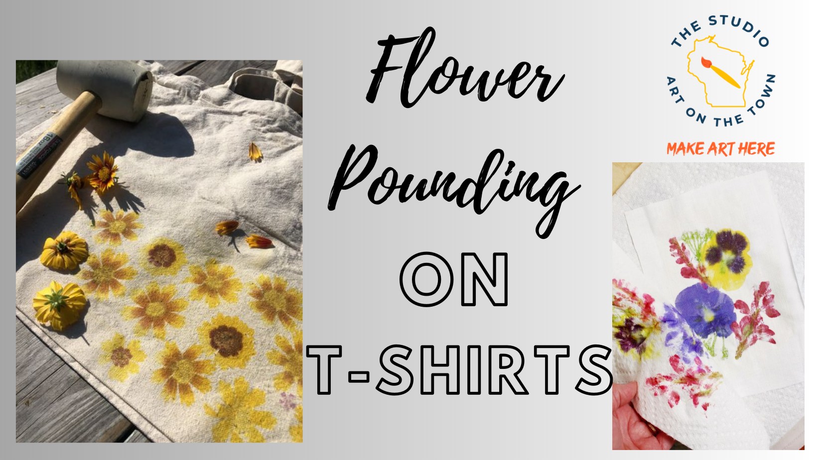 Flower Pounding on T Shirts