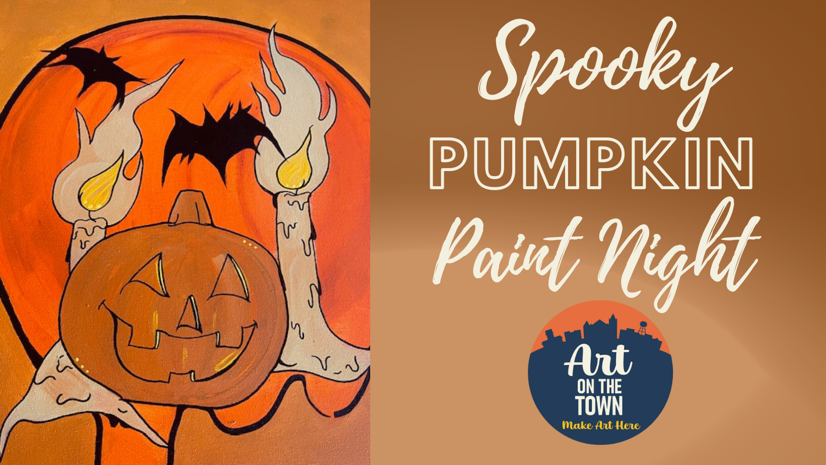 Spooky Pumpkin Painting