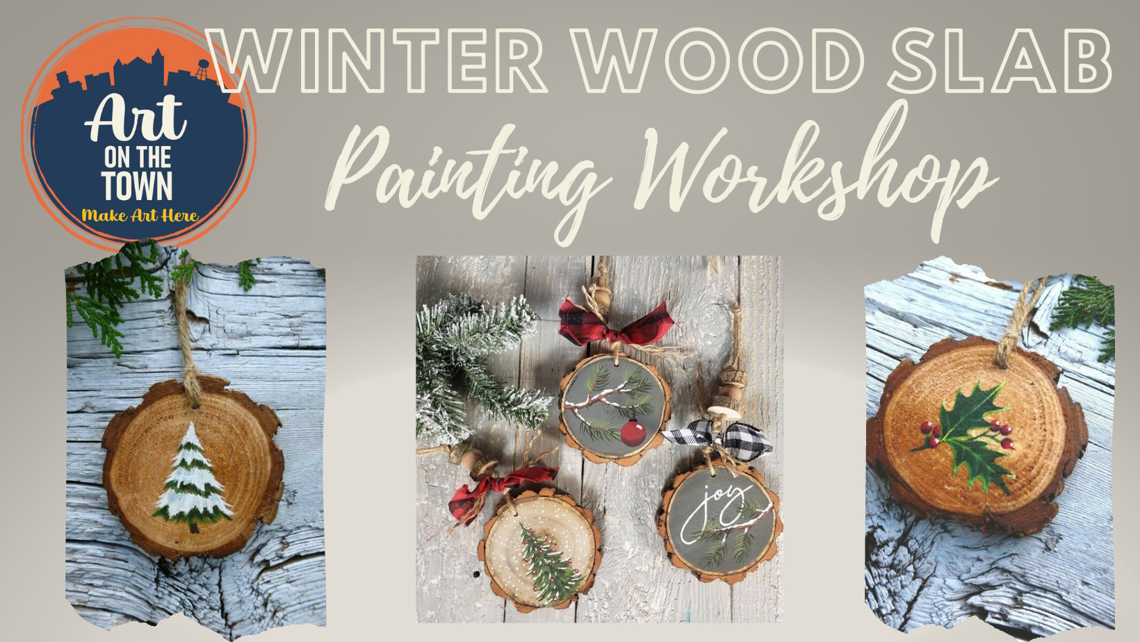 Winter Wood Slab Painting Workshop