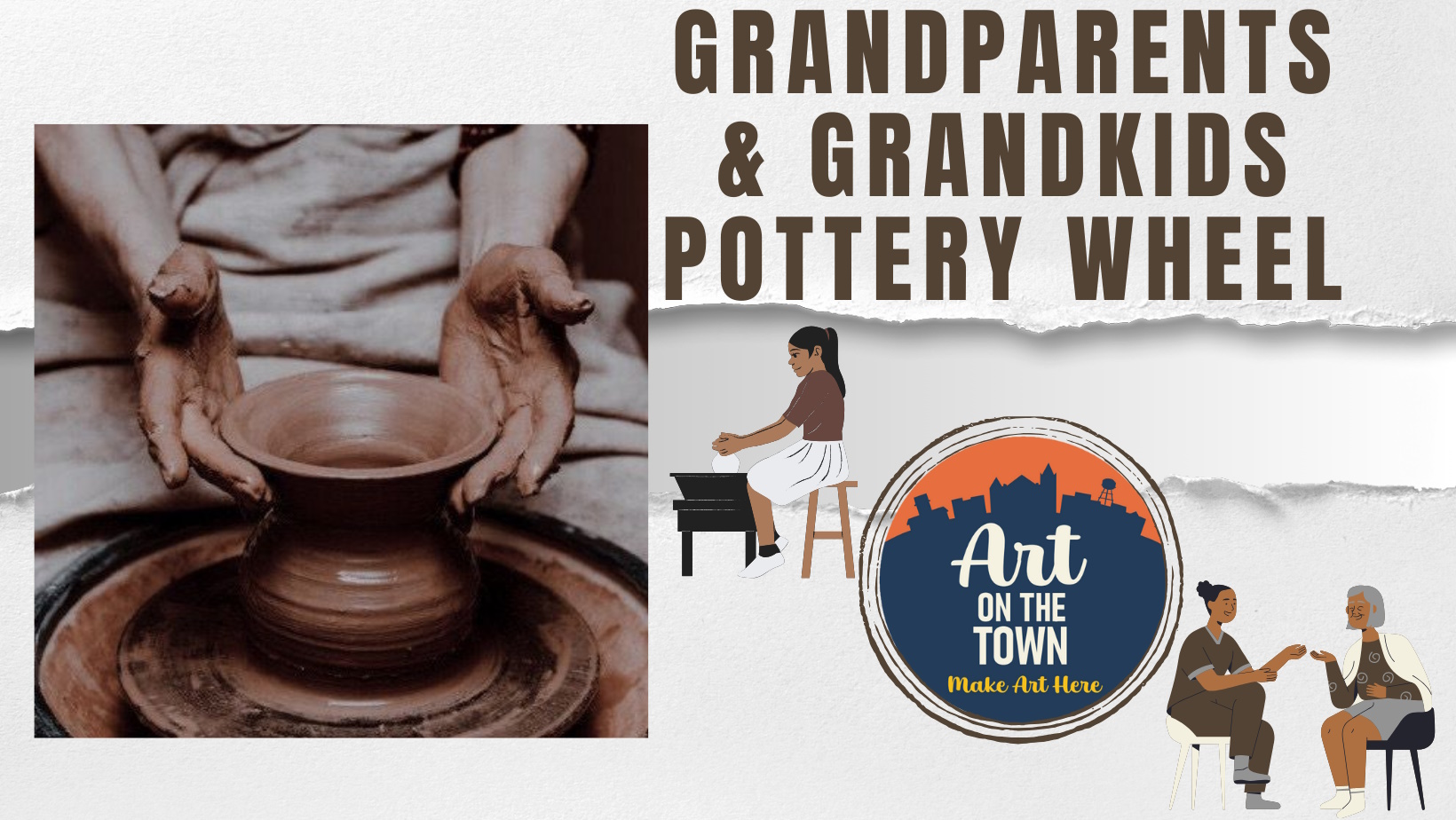 Grandparents and Grandkids Pottery Wheel