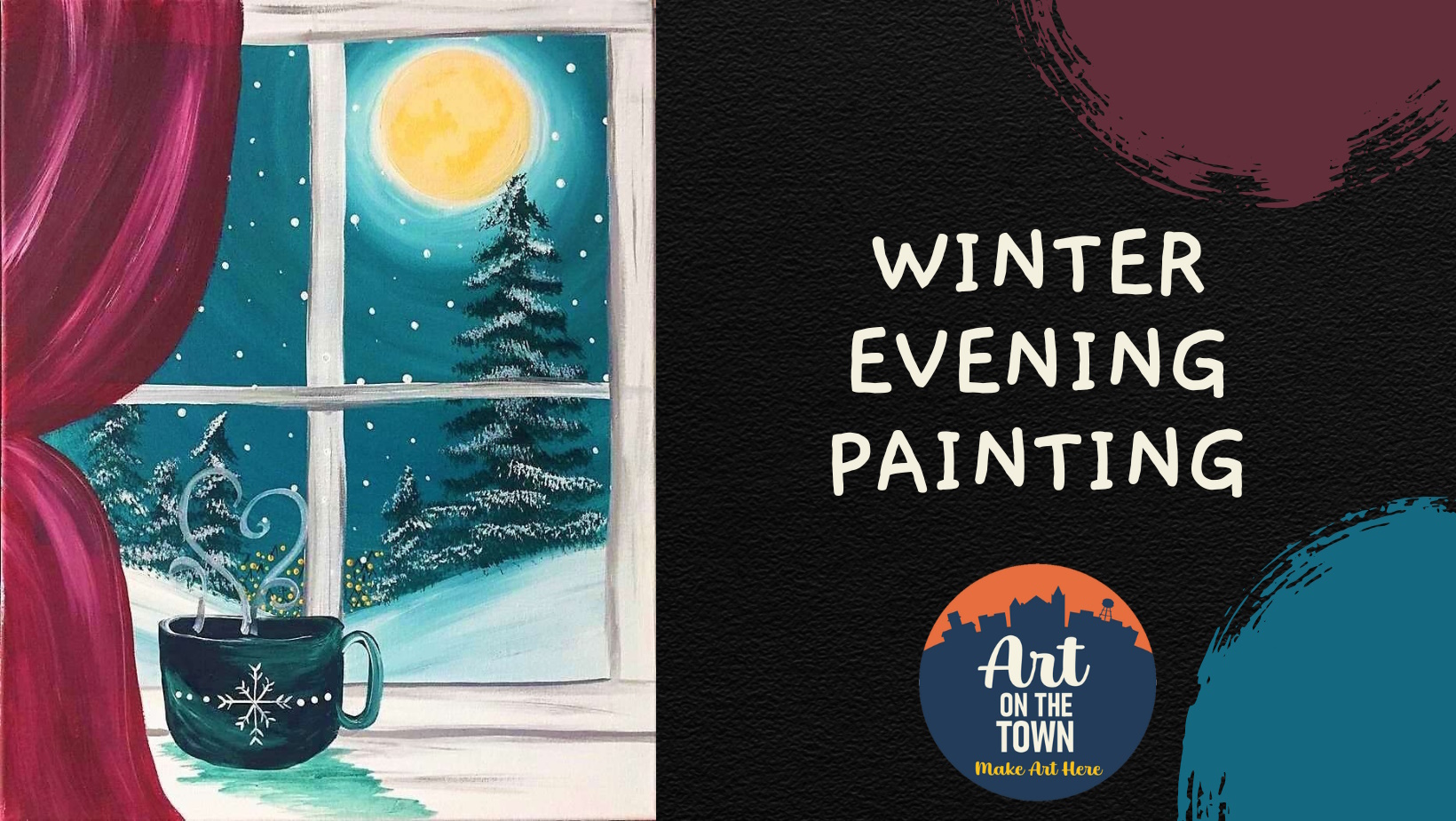 Winter Evening Painting