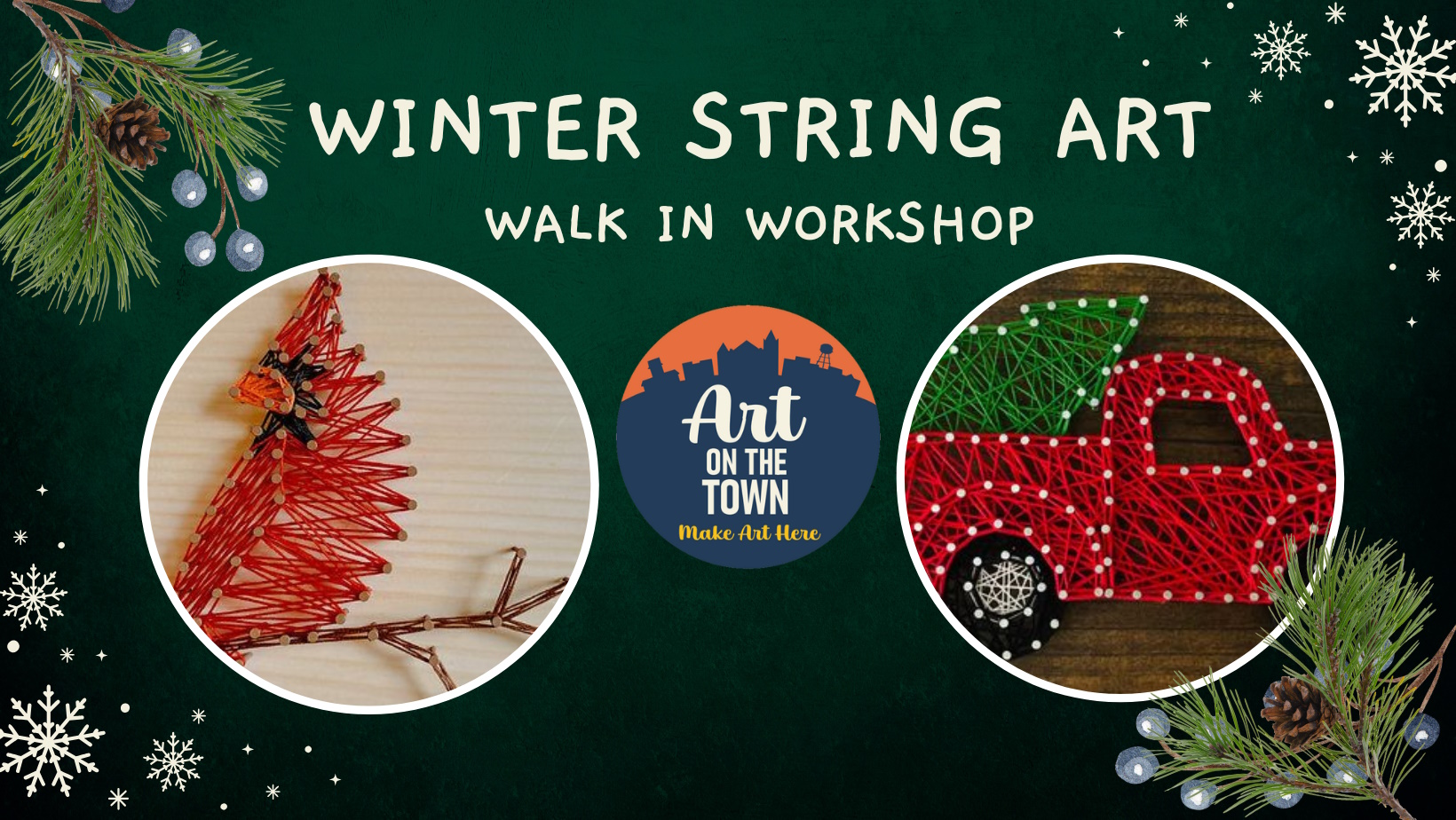 Winter String Art Walk in Workshop