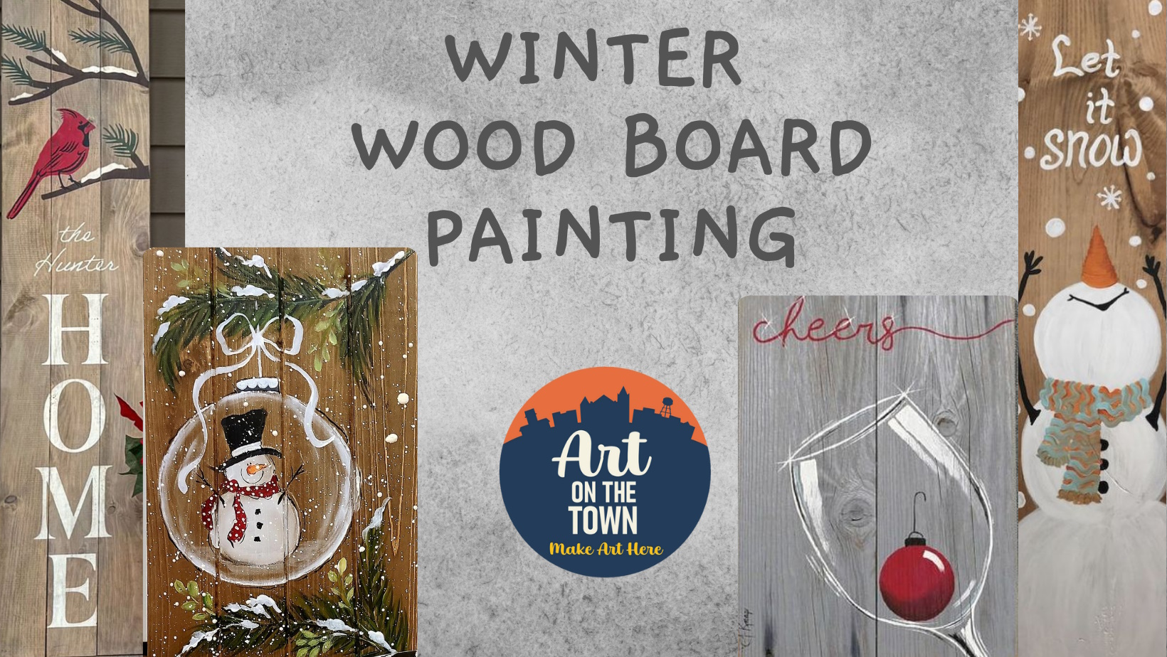 Winter Wood Board Painting Workshop