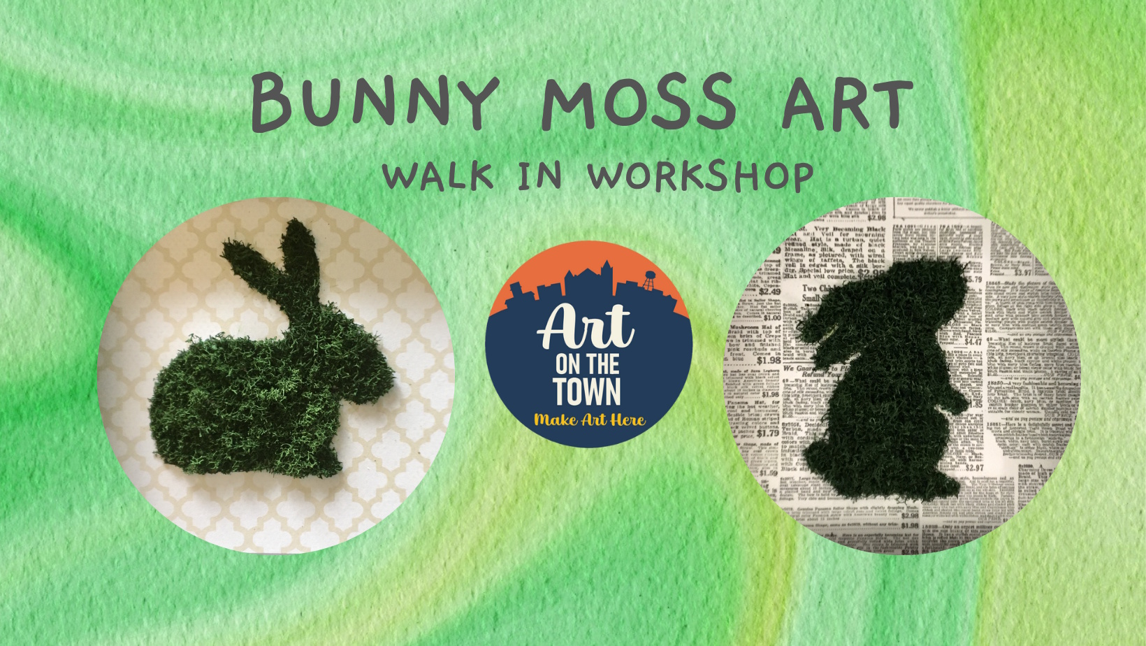 Bunny Moss Art Walk in Workshop