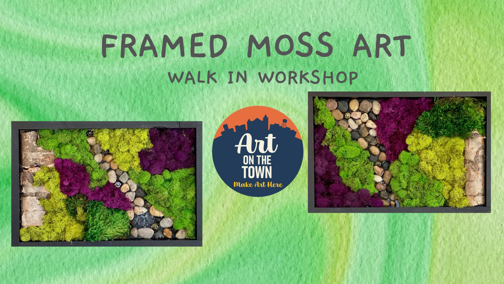 Framed Moss Art Walk in Workshop