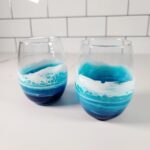 Resin Wave Wine Glass