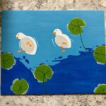 Swimming Ducks Painting