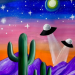 Desert UFO Painting