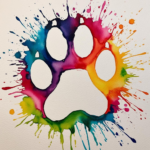 Paw Print Splatter Painting